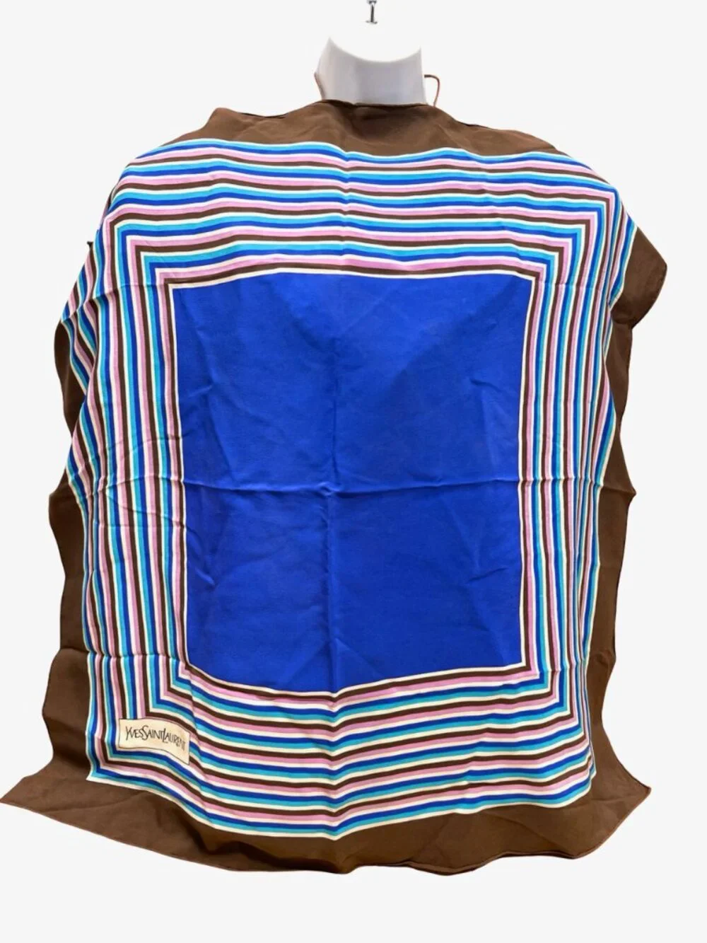 Yves Saint Laurent YSL 100% Silk Satin Scarf 30